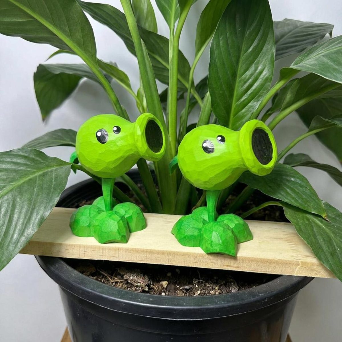 Wooden Plant Character, hand-carved wooden figurine