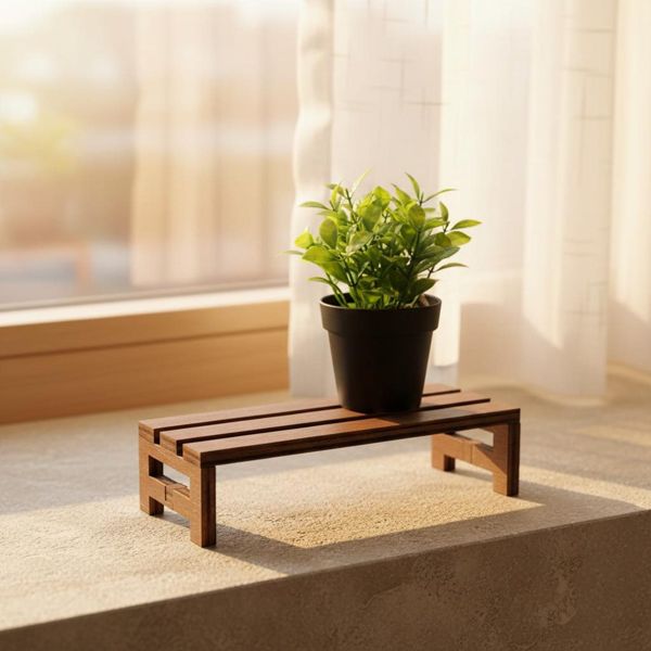 Miniature Park Bench (1:12), hand-carved wooden figurine