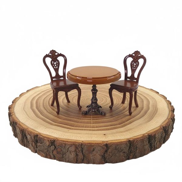Ornate Miniature Chair (1:12), hand-carved wooden figurine